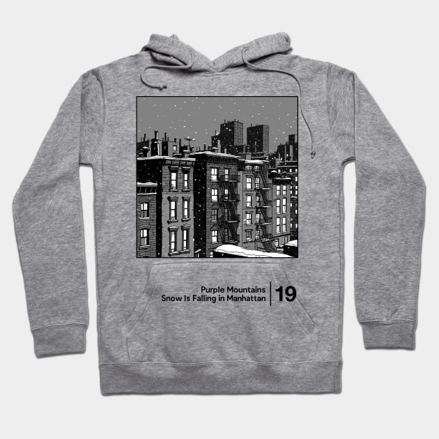 Snow Is Falling in Manhattan - Minimalist Illustration Artwork Hoodie by saudade